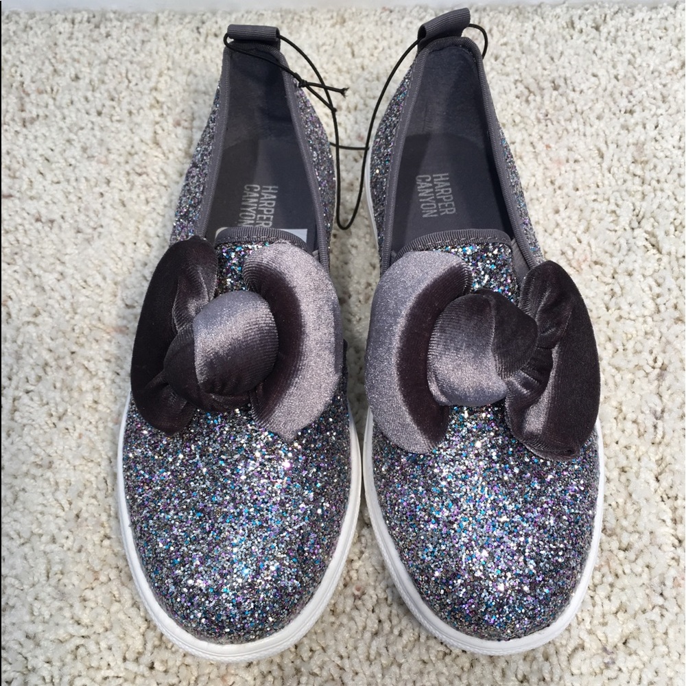 NWT Harper Canyon Girls Christie Glitter Slip-0n